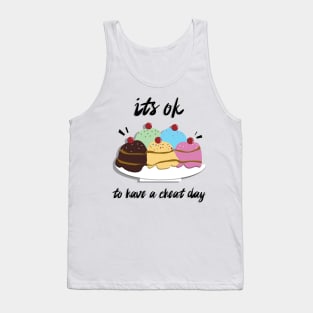 It's ok to have a cheat day Ice Cream cartoon Tank Top